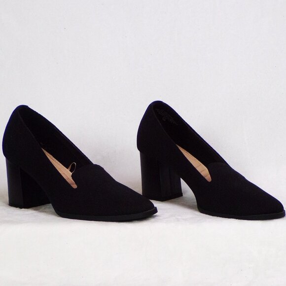 ADRIENNE VITTADINI 7M AV-BRITTINY black pumps fabric uppers cushioned insoles - Picture 3 of 13